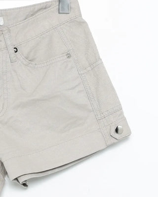 Adjustable tab side pocket shorts