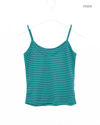 Oval neck border thermal camisole