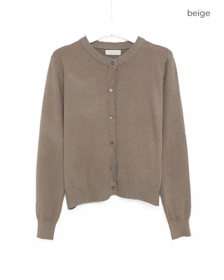 Round neck cardigan