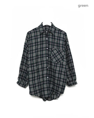 Oversized Check Flannel Shirt