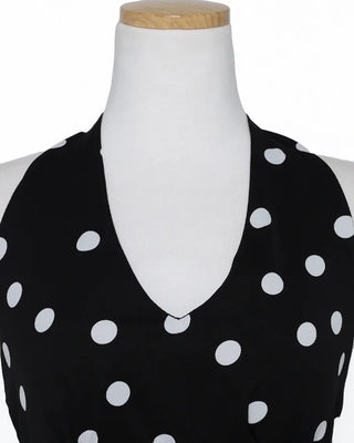 Polka Dot Halter Mini Dress