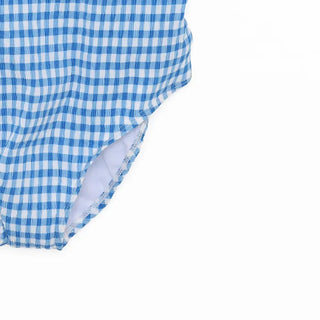 Checked ribbon swimwear
