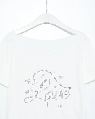 Love Lettering Pixel One-Shoulder T-Shirt