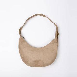 Suede Round Shoulder Bag