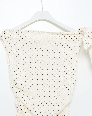 Polka dot off-shoulder blouse