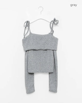 Ribbon Off-Shoulder Knit