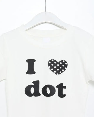 LOVE Dot Semi-Crop Short-Sleeve T-Shirt