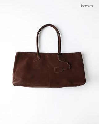 Suede Big Shoulder Tote Bag