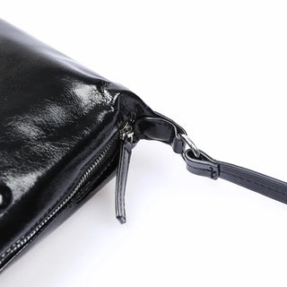 Round enamel shoulder bag