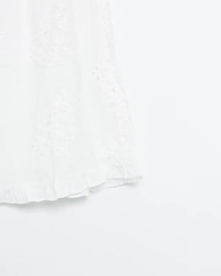 Punching Jacquard Flower Easy Skirt