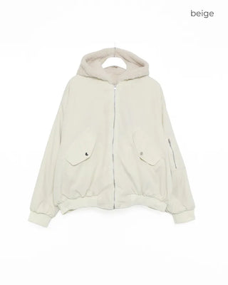 Oversized fur blouson