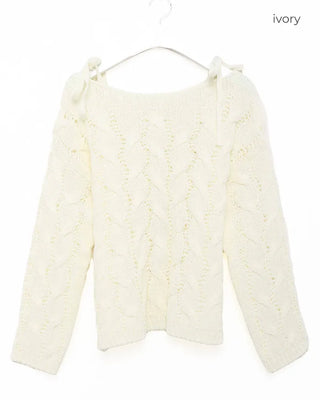 Shoulder ribbon knit
