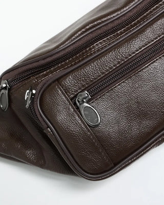 Faux Leather Multi-Pocket Waist Bag