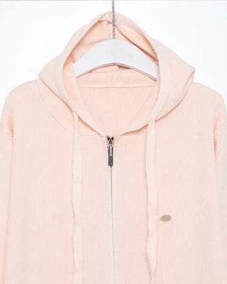 Knit zip hoodie
