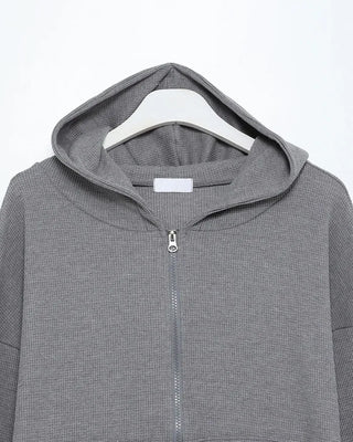 Waffle Double Zip Hoodie