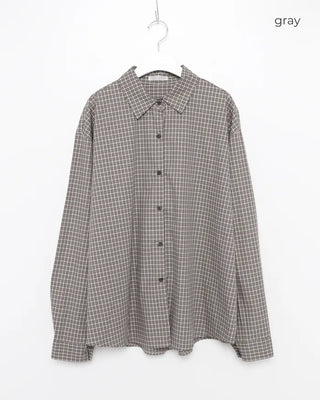 Checked long-sleeved shirt