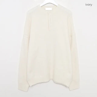 Simple Henley Neck Knit