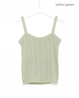 Summer ribbed knit camisole top
