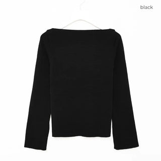 Boat neck knit