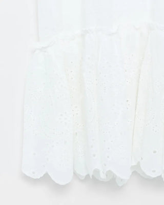 Embroidered Punching Point Long Bustier Dress