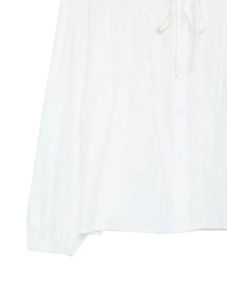 Frilled ribbon blouse