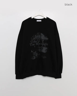 Wood print oversized sweatshirt