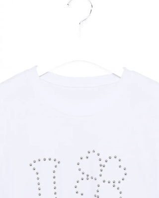 I Clover Stud Semi-Cropped Half T-Shirt