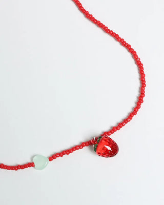 Strawberry Charm Bead Necklace