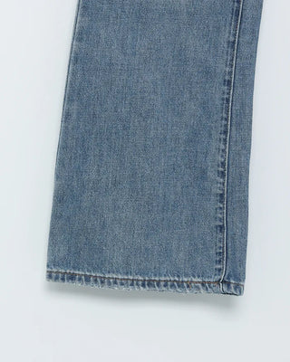 Semi-bootcut denim pants