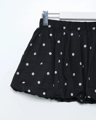 Polka Dot Pumpkin Balloon Fit Mini Skirt