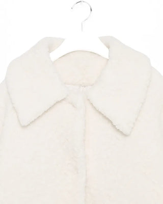 Loose-fitting colored fur jacket