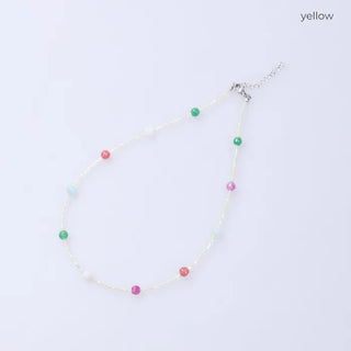 Colored bead necklace