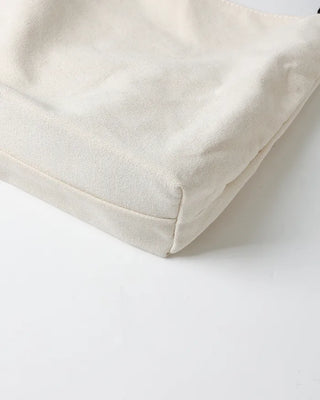 Black Ribbon String Point Cotton Bag