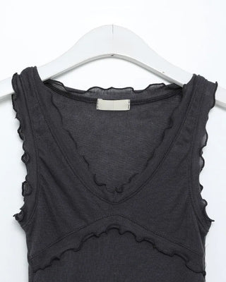 Frill neck layered sleeveless top
