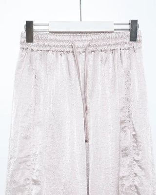 2-way hem satin easy pants