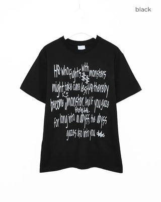 Alphabet Lettering Half T-Shirt