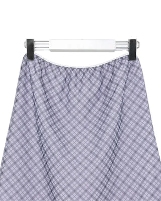 Checked midi skirt
