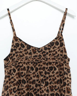 Patterned chiffon peplum camisole