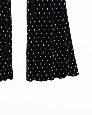 Polka Dot Bootcut Ribbed Pants