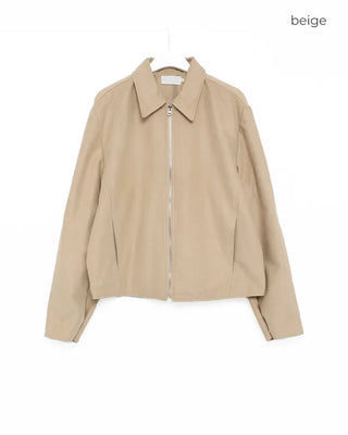 Suede-colored simple jacket