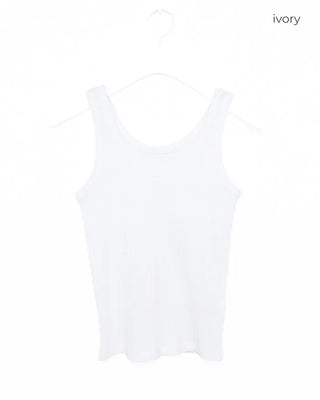 U-neck ribbed tank top