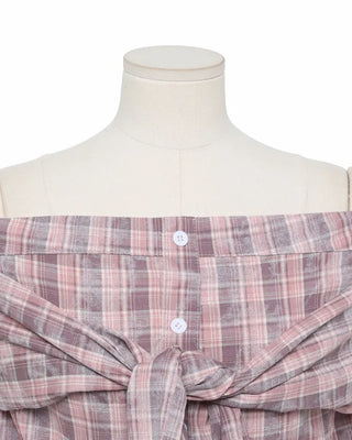 Checkered shirt top
