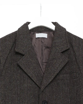 (Unisex) Herringbone Dart Line Single Jacket