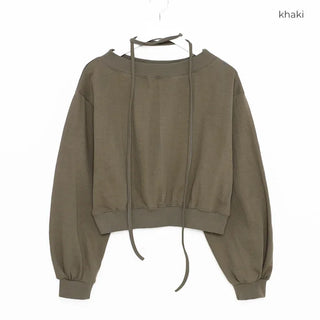 One-shoulder sweatshirt