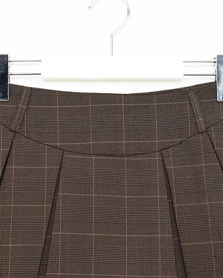 Pleated mini skirt pants