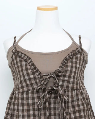 Checkered camisole set