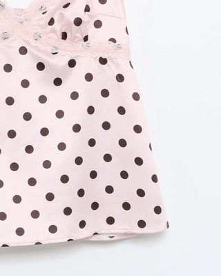 Dot lace point camisole