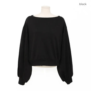 Cropped off-shoulder sweatshirt
