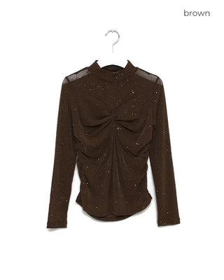 Glitter sheer top