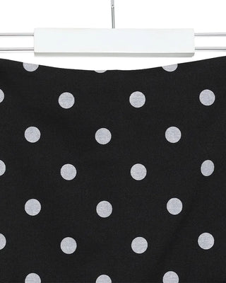 Polka dot lace mini skirt